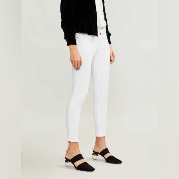 J Brand 835 Mid-Rise Cropped Skinny Jeans in Blanc White sz 32 - Picture 2 of 9